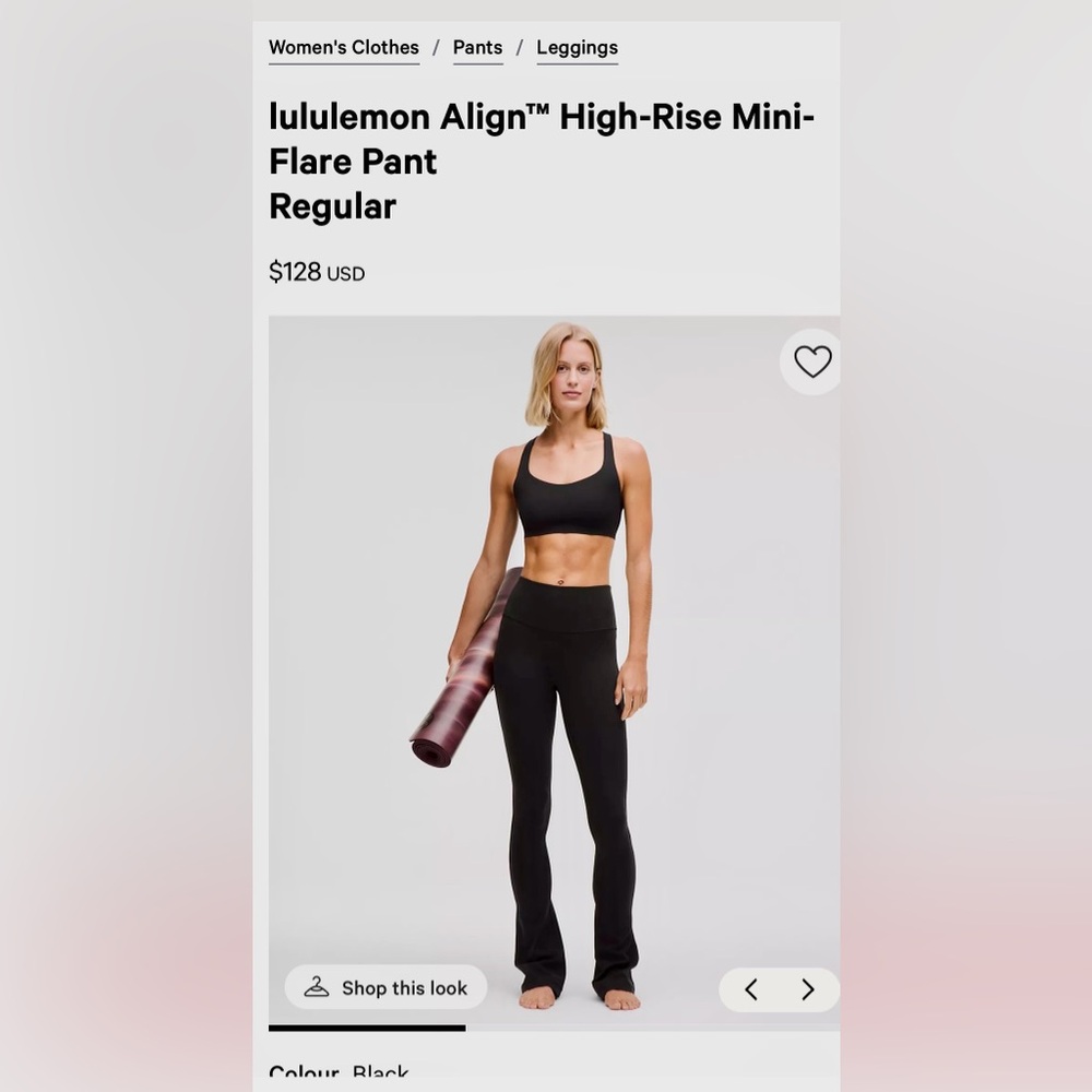 lululemon Align Black Mini-Flare Pants